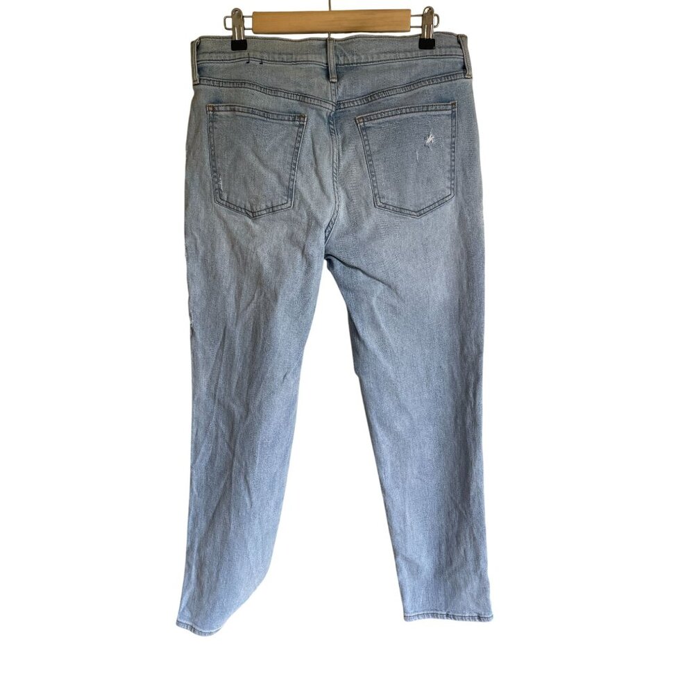 GAP Denim Best Girlfriend Light Wash Jeans Size 30 Distressed - Picture 8 of 9